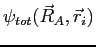 $ \psi_{tot}(\vec R_A,\vec r_i)$